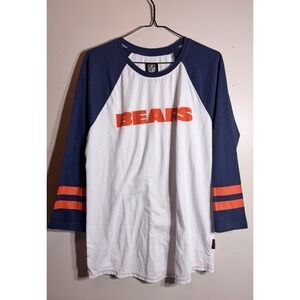 NFL Chicago Bears Women's 3/4 Sleeve Shirt White, Medium